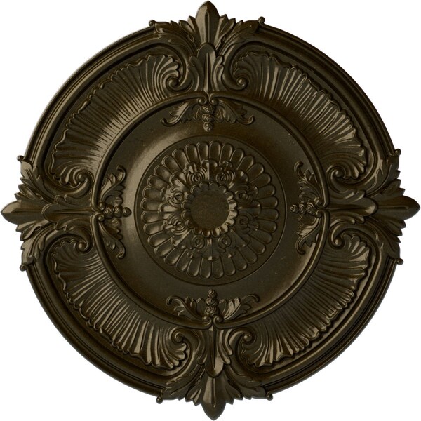Ekena Millwork Attica Acanthus Leaf Ceiling Medallion (Fits Canopies up to 4 5/8"), 53 1/2"OD x 3 1/2"P, Green Gold CM53ATGGS - main